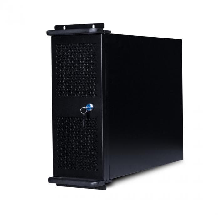 Компьютерный корпус с салазками Delux DLC-MU415, ATX, 19" 4U, 55*43*17,6 см, салазки DLA-419, Чёрный, Без Б/П, Заводская Сборка (Оригинал)