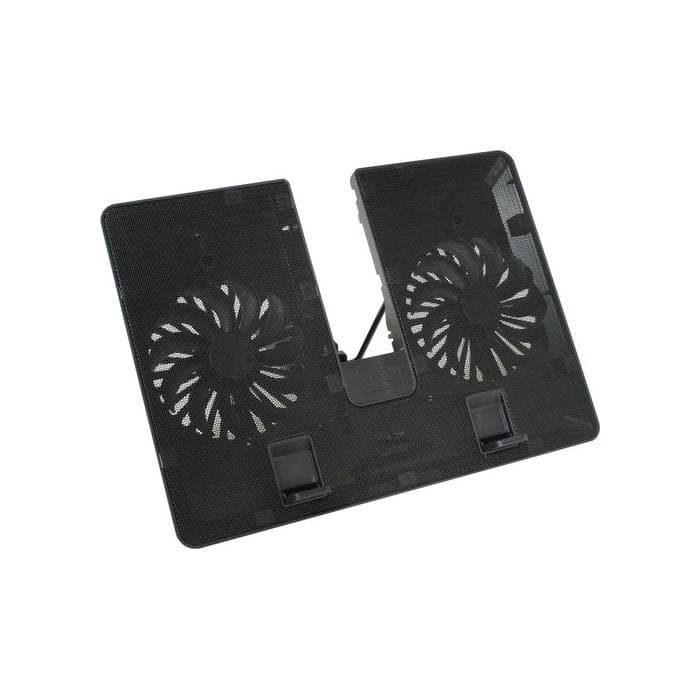 Охлаждающая подставка для ноутбука Deepcool U PAL DP-N214A5_UPAL, 15.6", Вентилятор 2*14см, 1000±10%RPM, Сквозной USB 2.0, 26,3дБл, Габариты 390х280х27,5мм, Чёрный