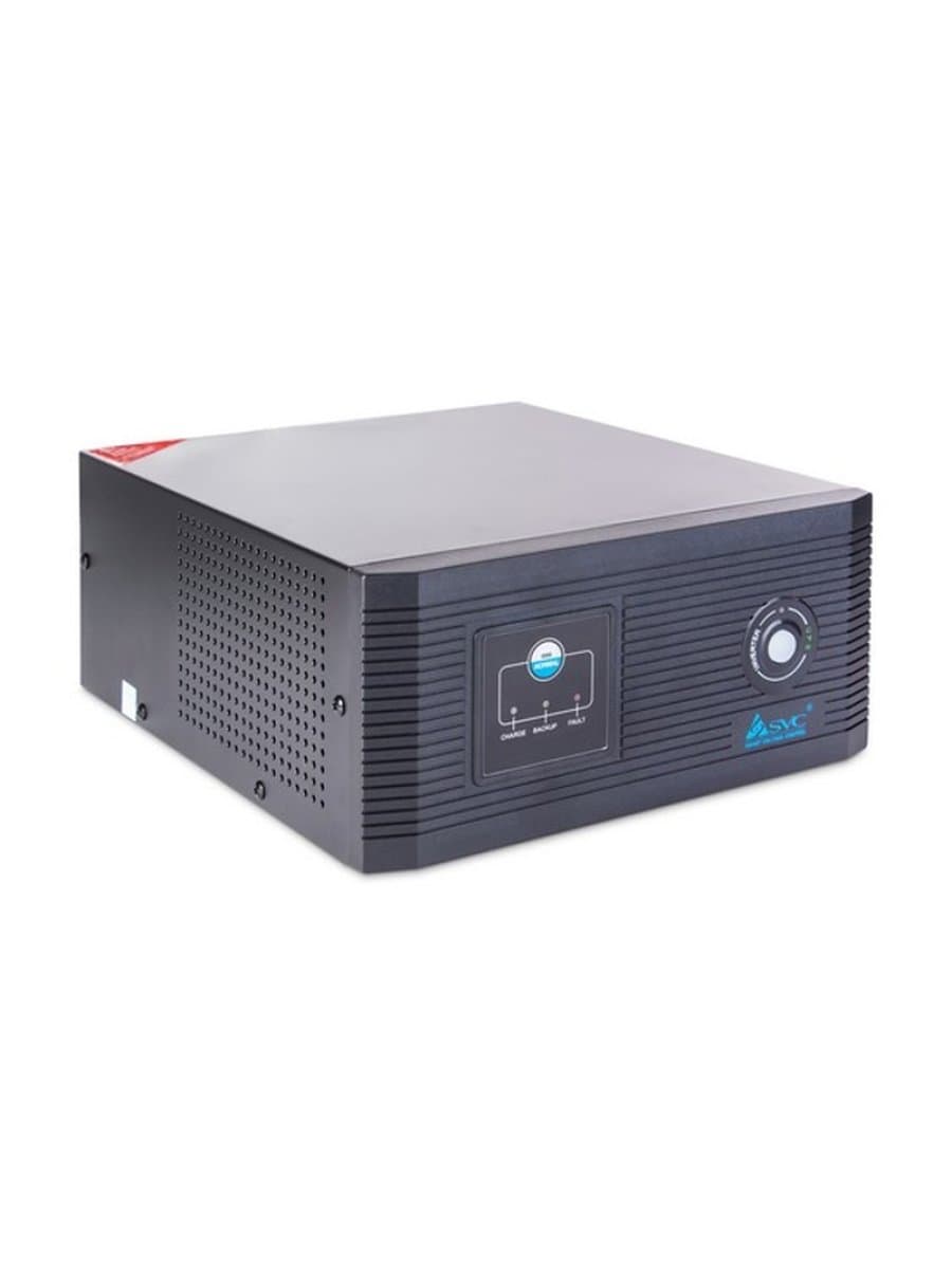 Инвертор SVC DIL-1200 (1000W), Вход 12В и/или 220В, выход 220В, (Чистая синусоида на выходе), Функция заряда батарей 20A, Чёрный