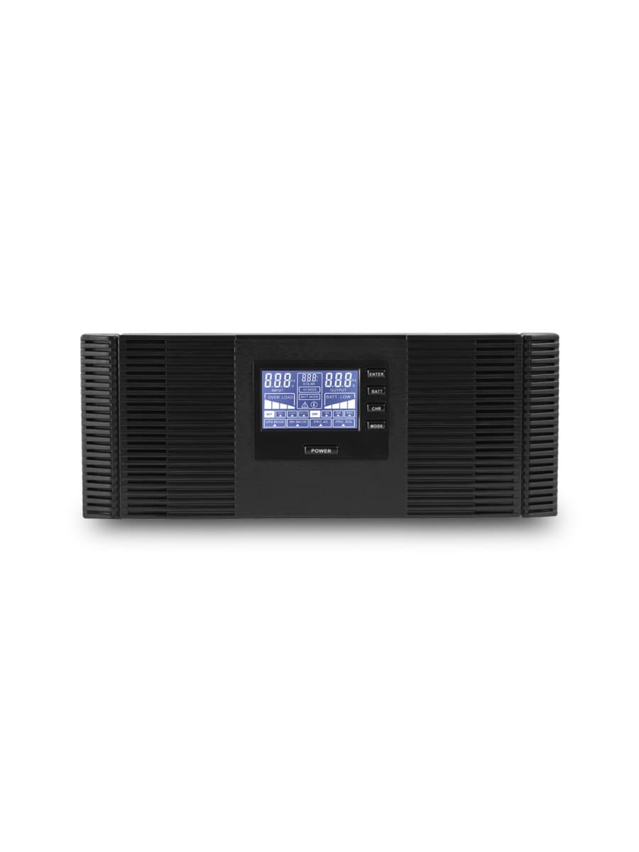 Инвертор SVC DI-1000-F-LCD, мощность 1000ВА/800Вт, Вход 12В и/или 220В, выход 220В (Чистая синусоида на выходе), диапазон работы AVR: 145-270В, Функция заряда батарей 20A, Чёрный