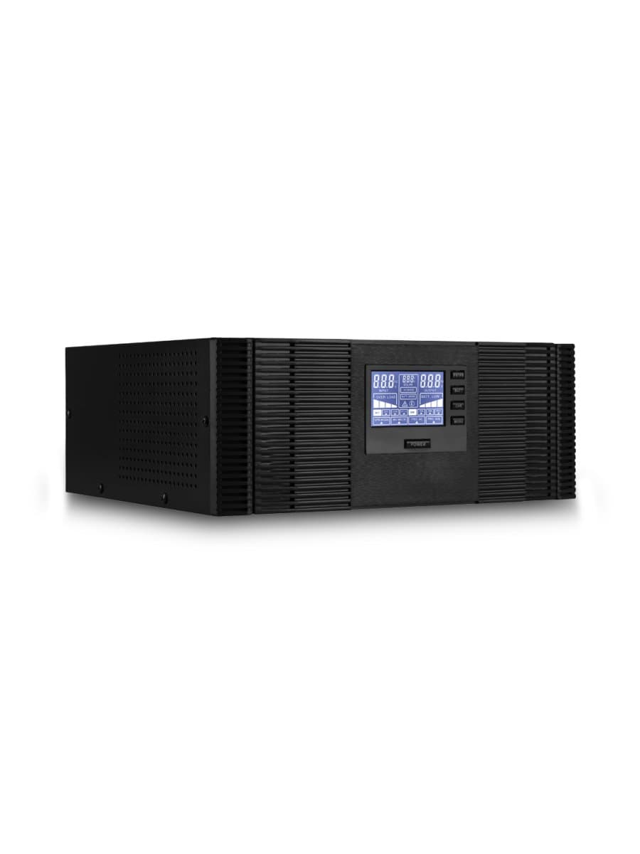 Инвертор SVC DI-1000-F-LCD, мощность 1000ВА/800Вт, Вход 12В и/или 220В, выход 220В (Чистая синусоида на выходе), диапазон работы AVR: 145-270В, Функция заряда батарей 20A, Чёрный