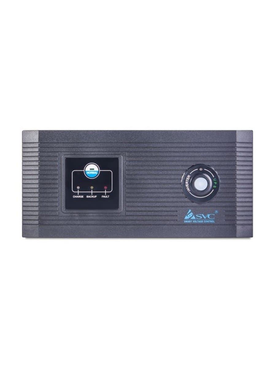 Инвертор SVC DIL-600 (360W), Вход 12В и/или 220В, выход 220В, (Чистая синусоида на выходе), Функция заряда батарей 10A, Чёрный