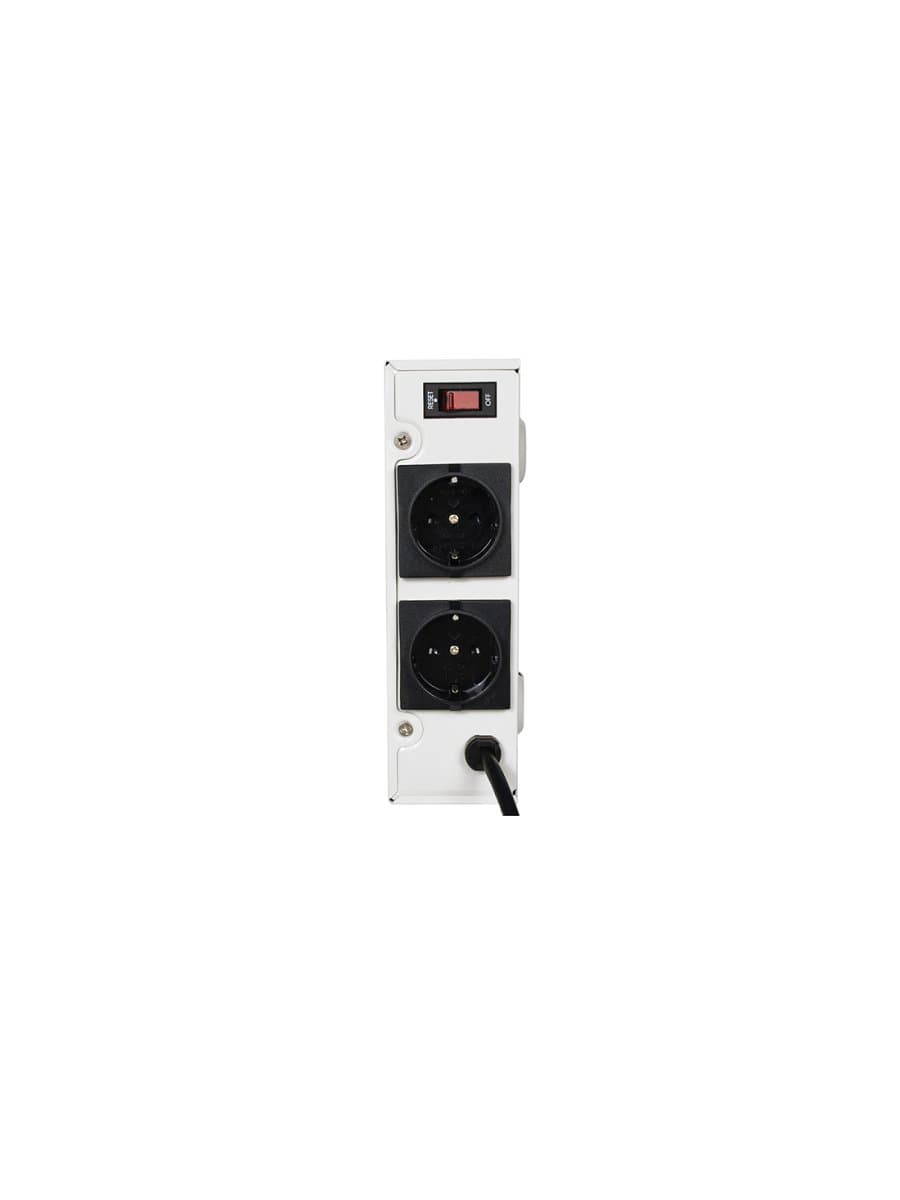 Стабилизатор (AVR) SVC W-1500, мощность 1500ВА/1500Вт, LED-дисплей, диапазон работы AVR: 140-260В, Вых.: 220В+/-7%, 2 х Shcuko, кабель питания: 1,35м, Габариты: 320*200*65, Черно-белый