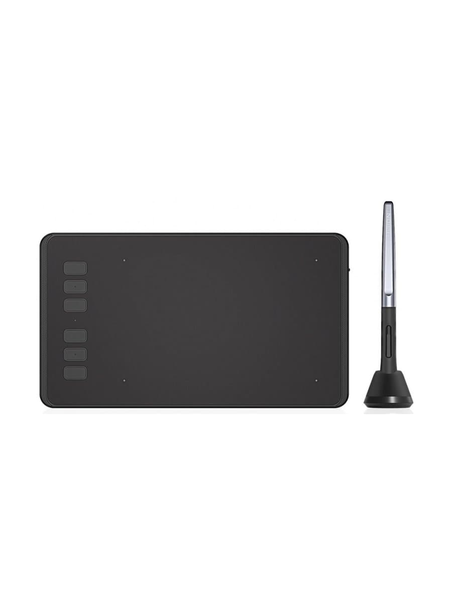 Графический планшет Huion H640P, Разрешение 5080 lpi, Чувствительность к нажатию 8192, Интерфейс USB, Рабочая область 160*100 мм. (6,3"х 3,9"), Чёрный