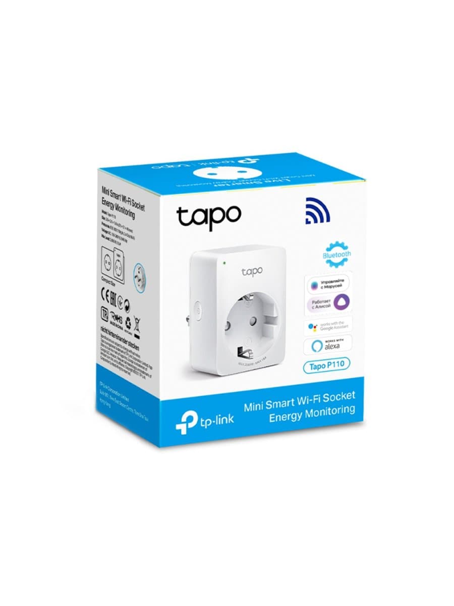 Умная мини Wi-Fi розетка TP-Link Tapo P110, IEEE 802.11b/g/n, 2,4 ГГц