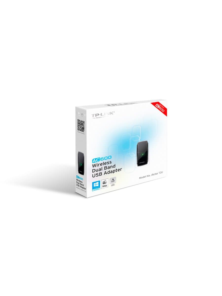 USB-адаптер TP-Link Archer T2U, Wi-Fi 5, 802.11a/b/g/n/ac, 2,4/5ГГЦ, AC600, USB 2.0