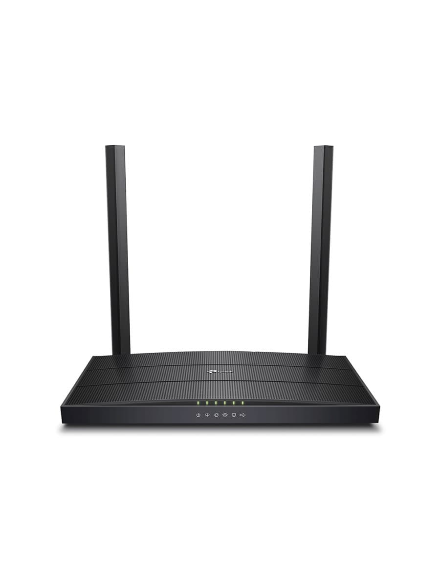 Модем TP-Link Archer VR400, 300 Мбит/с (2,4 ГГц) + до 867 Мбит/с (5 ГГц), 3xLAN 10/100/1000 Мбит/с RJ45, 1xLAN/WAN 10/100/1000 Мбит/с (RJ45), 1xRJ11, 1xUSB 2.0, 2 внешие антенны