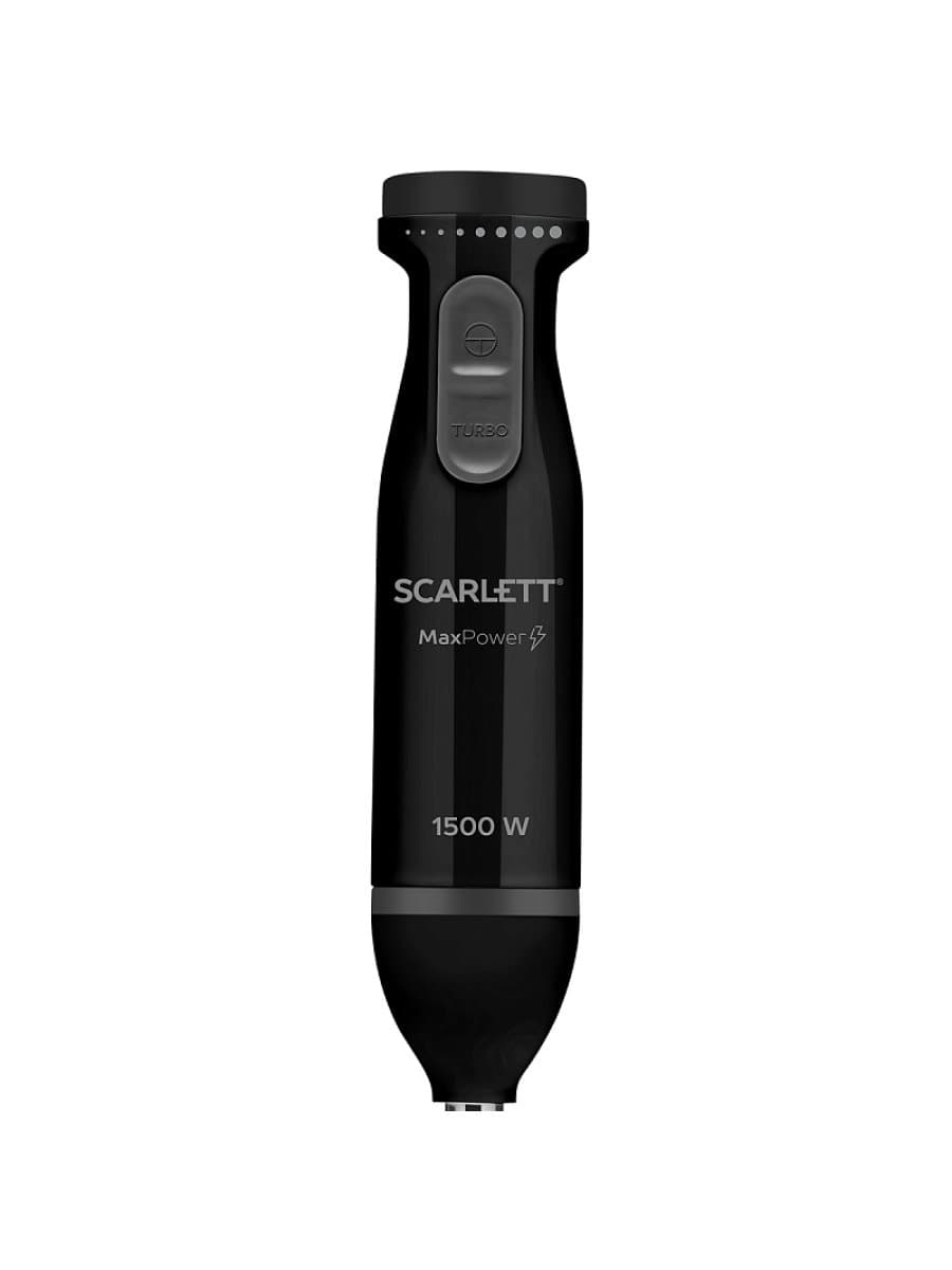 Погружной блендер Scarlett SC-HB42M47, мощность 1500 Вт, 9 скоростей, режим Турбо, Цвет черный