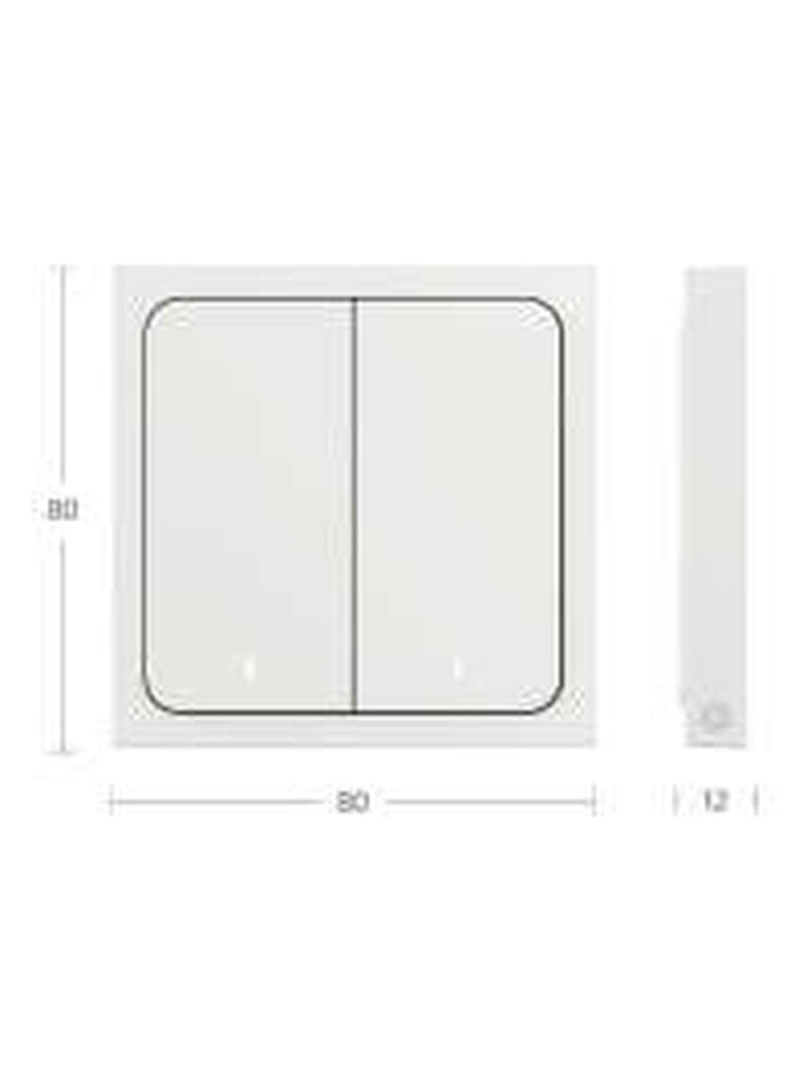 Умный беспроводной выключатель Яндекс YNDX-00535, Zigbee, Wi-Fi(2,4 ГГц), IP20, белый