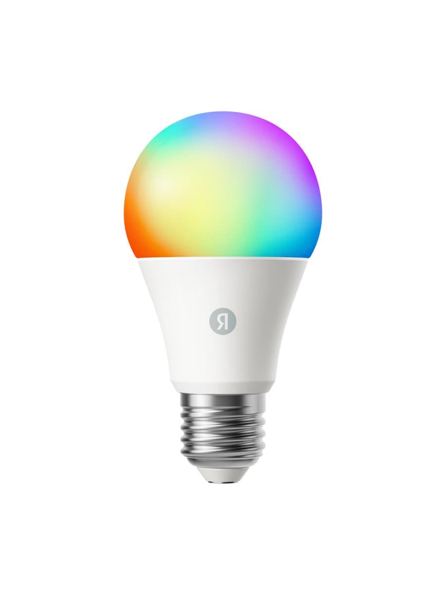 Умная лампочка Яндекс YNDX-00558, E27, 9 Вт, 806 лм, 2700-6500 К, RGB, Wi-Fi(2,4 ГГц), Экосистема Яндекс, белый