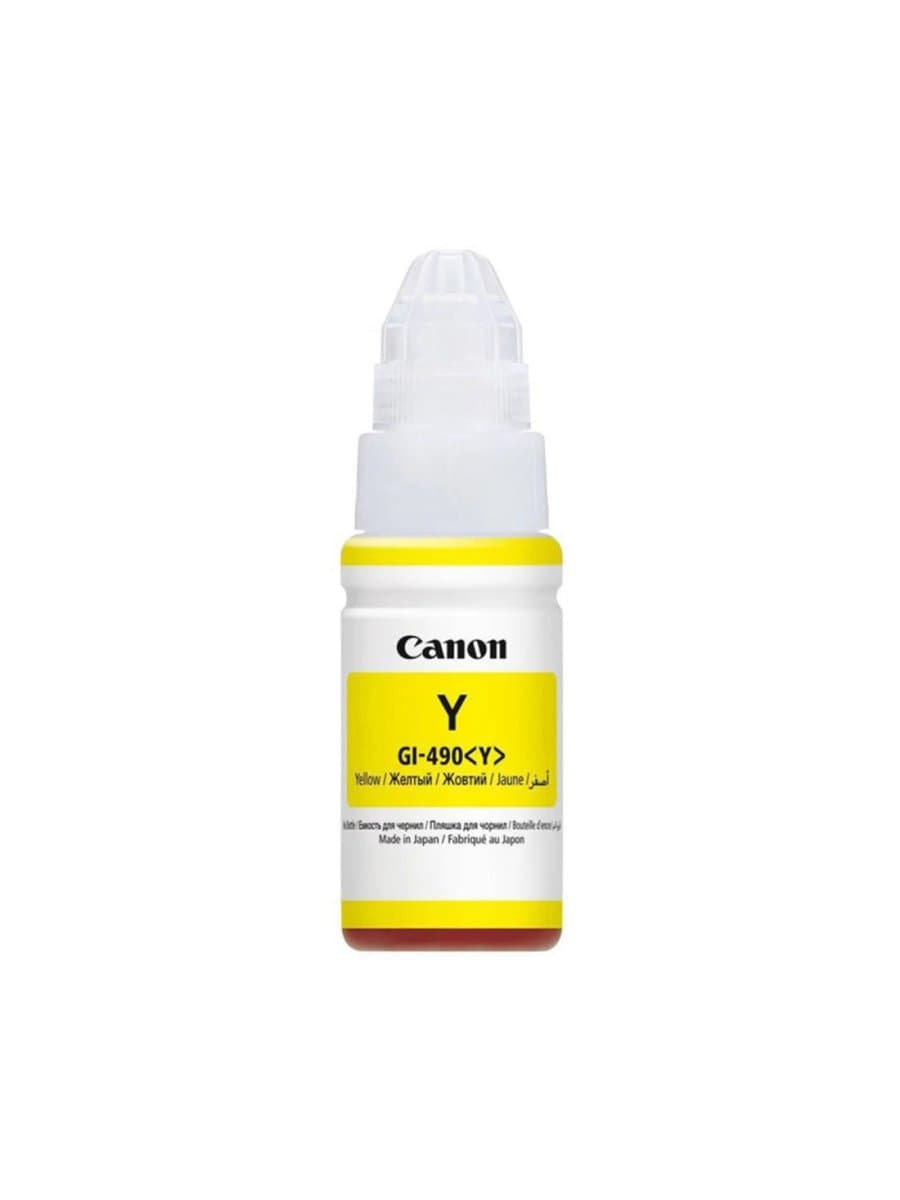 Чернила Canon INK GI-490 Yellow, 0666C001, для Canon PIXMA G1410/G2410/G2416/G3410/G3416, 70 мл, 7 000 стр. (А4)