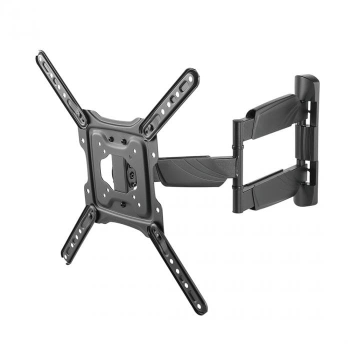 Кронштейн для ТВ и мониторов Deluxe DLLPA50-443, Макс. нагрузка - 35 кг, Диагональ экрана от 23" до 55", Угол поворота до 180°, Угол наклона 5° вверх и 15° вниз, Чёрный