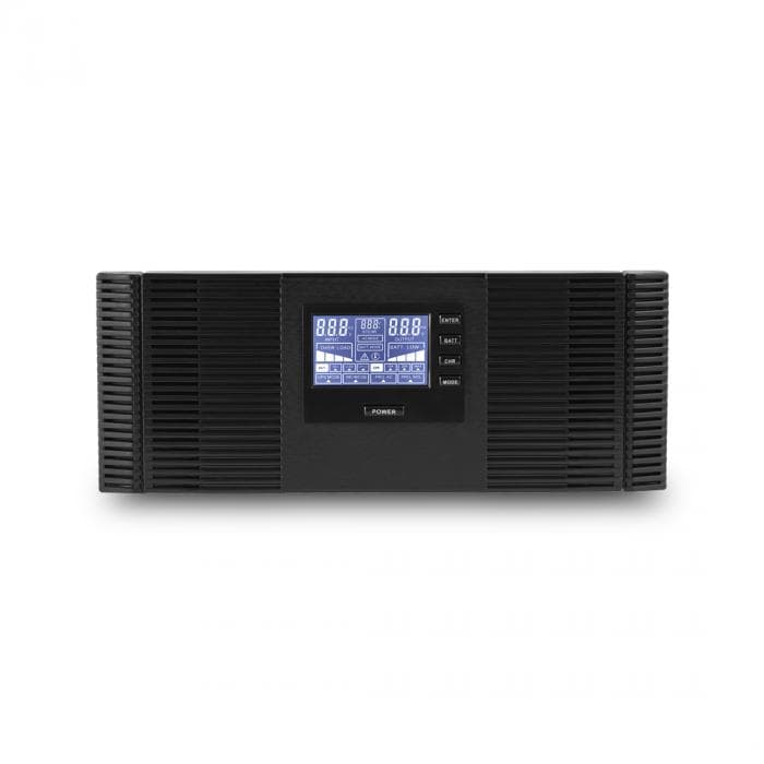 Инвертор SVC DI-600-F-LCD, мощность 600ВА/360Вт, Вход 12В и/или 220В, выход 220В (Чистая синусоида на выходе), диапазон работы AVR: 145-270В, Функция заряда батарей 10A, Чёрный