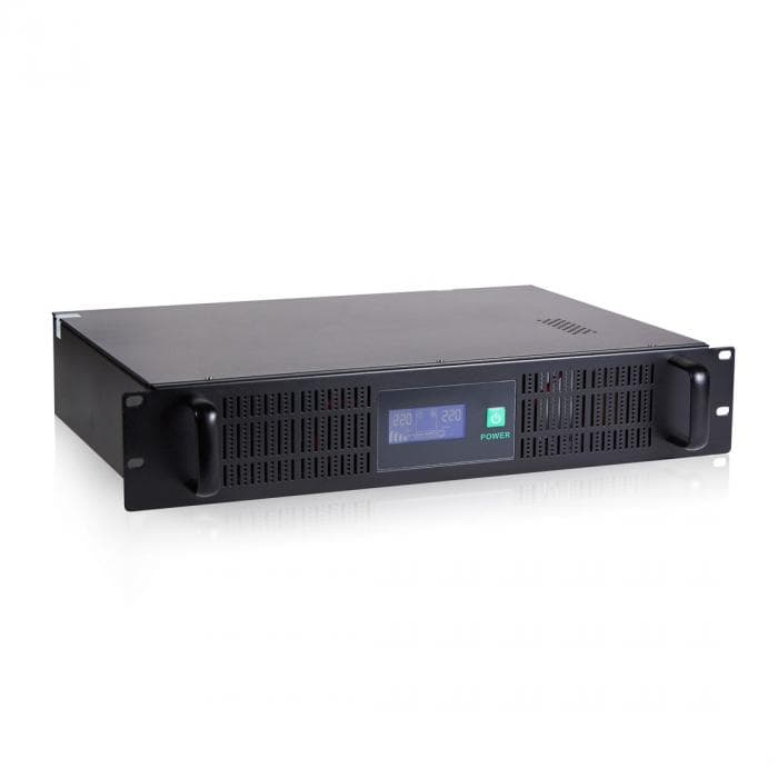 Источник бесперебойного питания SVC RTO-1.5K-LCD, 1500VA (900W), RTO-серия, Стоечный 2U, LCD\Tel.line, Smart, диапазон работы AVR:165-275В, Бат.:12В/9Ah*2шт., Вых: 3 Shuko CEE7, Чёрный
