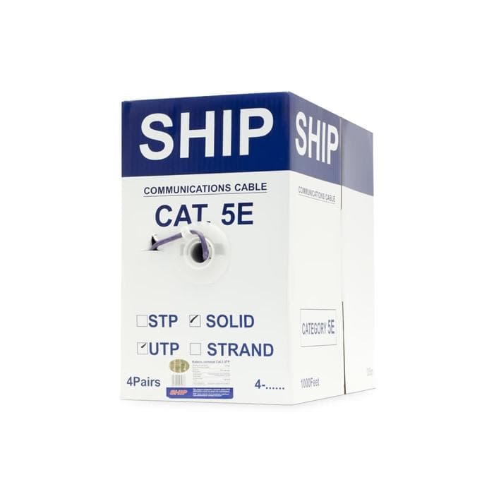 Кабель сетевой SHIP D108, Cat.5e, UTP, 30В, 4x2x1/0.51мм, LSZH, 305 м/б (Огнеупорный, Отличается низким дымовыделением, Не содержит галогенов)