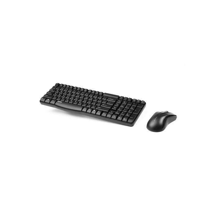 Комплект Клавиатура + Мышь Rapoo X1800, Беспроводная 2.4G, 1000DPI, Нано-ресивер, 12 мультимедия клавиш (FN), Батарейки в комплекте, Чёрный