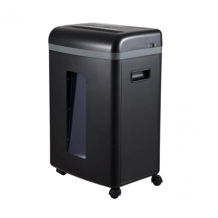 Уничтожитель бумаг COMIX S3508D, A4, Подача: 8 лист., Уничтожение CD/кредитных карт, Уровень секретности: 4, Скорость 2.3 м/мин, Ёмкость корзины 22 л., 65 дБ, Микро резка, Чёрный