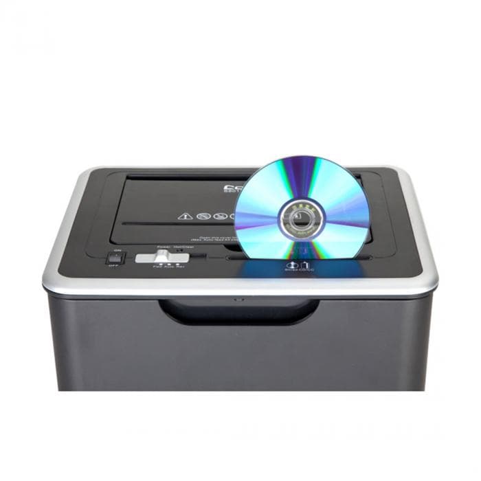 Уничтожитель бумаг COMIX S801, A4, Подача: 8 лист., Автоподача листов: 60л., Уничтожение CD/кредитных карт, Уровень секретности - 3, Скорость - 2м/мин (42мм/сек), Ёмкость корзины 22 л., 58db, Перекрёстная резка, Чёрный