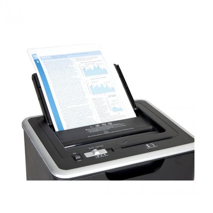 Уничтожитель бумаг COMIX S801, A4, Подача: 8 лист., Автоподача листов: 60л., Уничтожение CD/кредитных карт, Уровень секретности - 3, Скорость - 2м/мин (42мм/сек), Ёмкость корзины 22 л., 58db, Перекрёстная резка, Чёрный