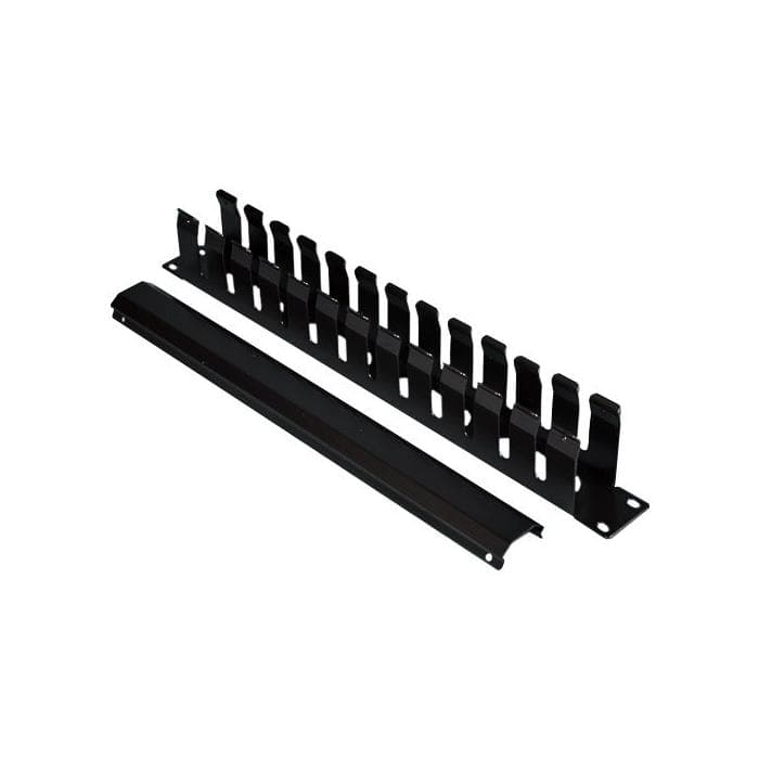 Кабельный организатор для серверного шкафа SHIP J606-2, Тип пенал, Металлический, 1U, Чёрный