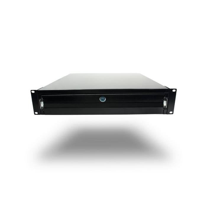 Выдвижной ящик SHIP 702302100, Для шкафов и стоек размера 19", (482mm*441mm*2U), Чёрный