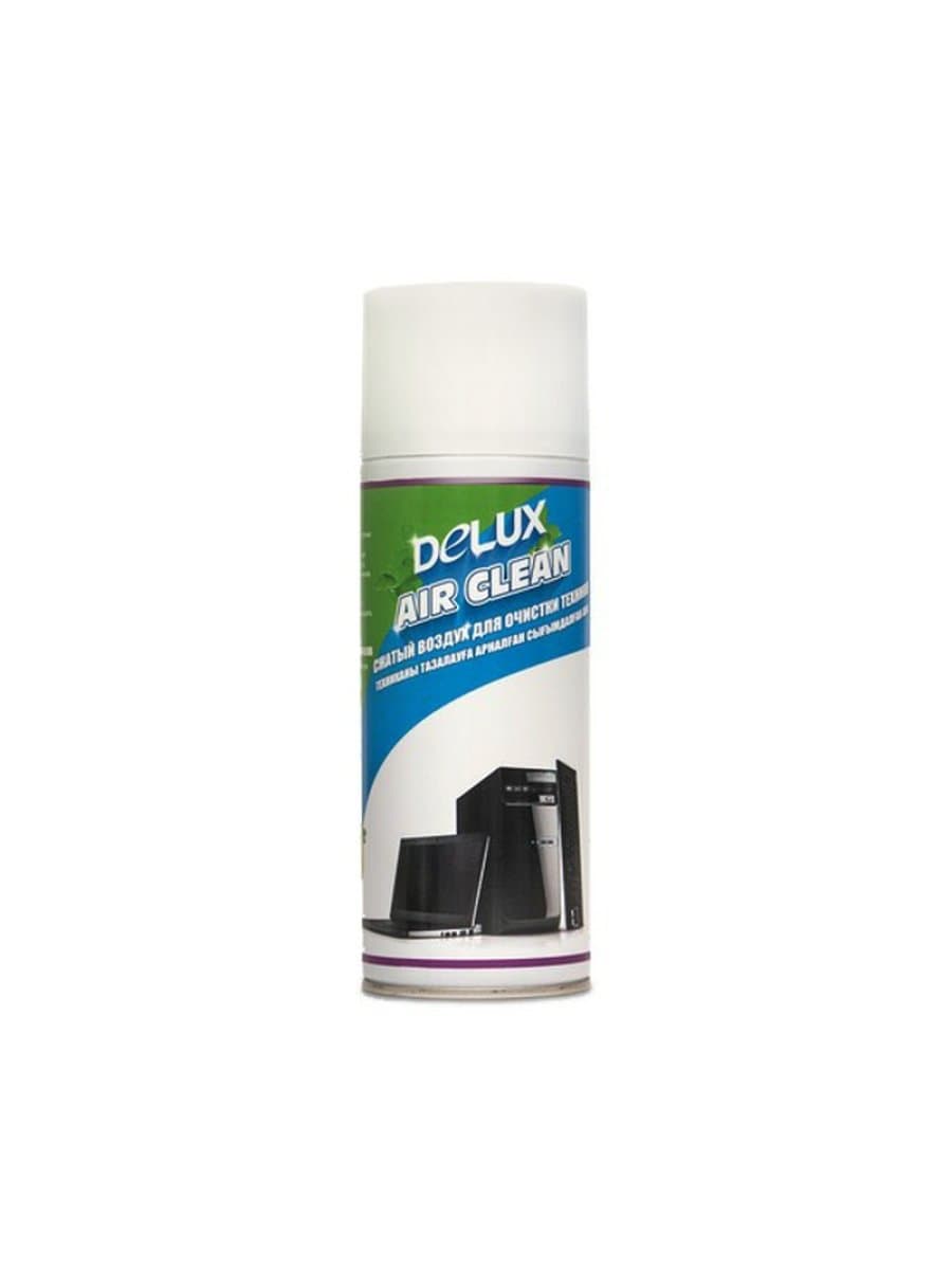 Сжатый воздух Delux Air Clean, Для очистки техники, 400 мл., Удаление пыли и других загрязнений в труднодоступных местах