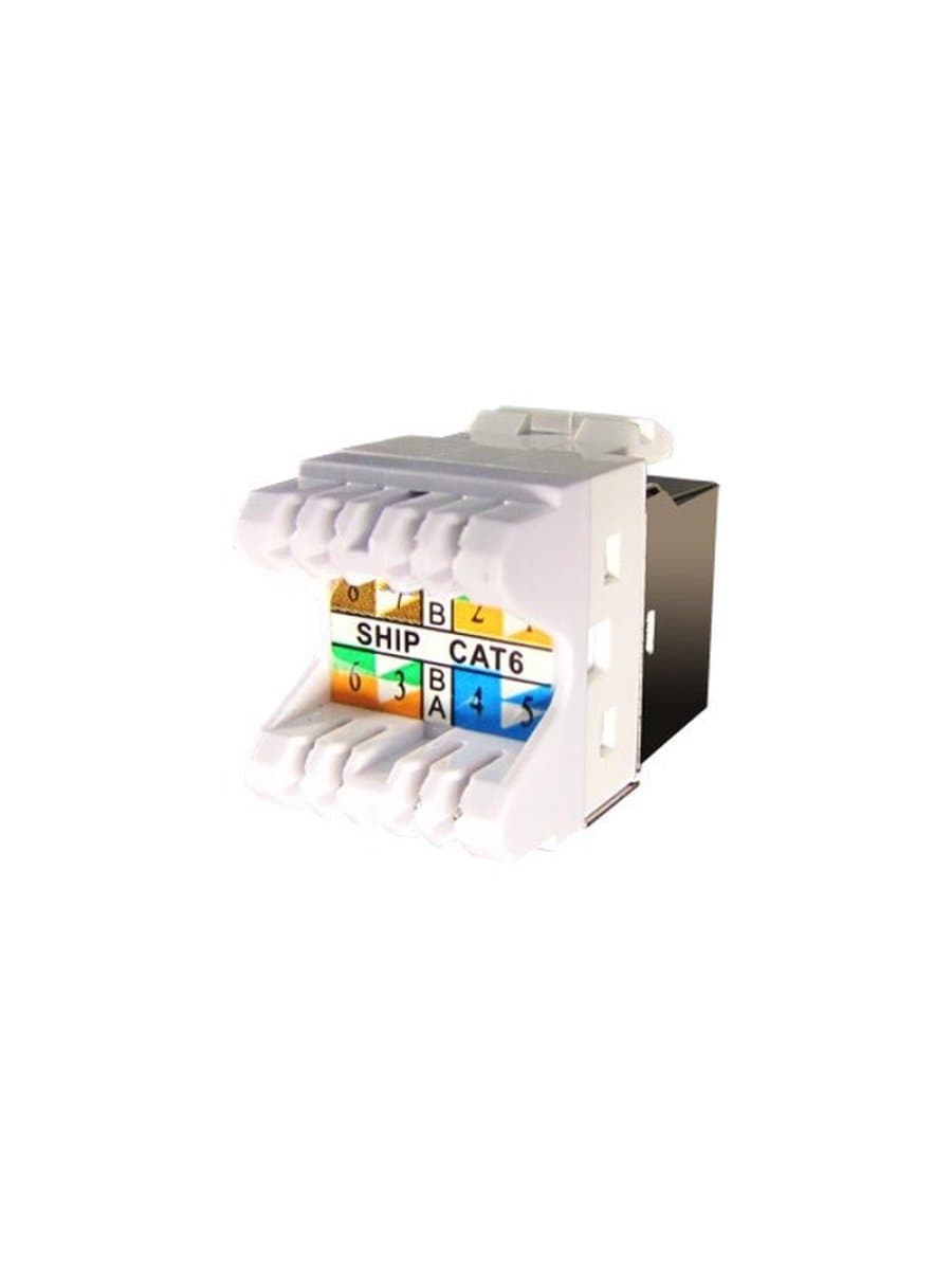 Модуль для информационной розетки SHIP M257, Cat.6, RJ-45, FTP (Экранированный), Серый