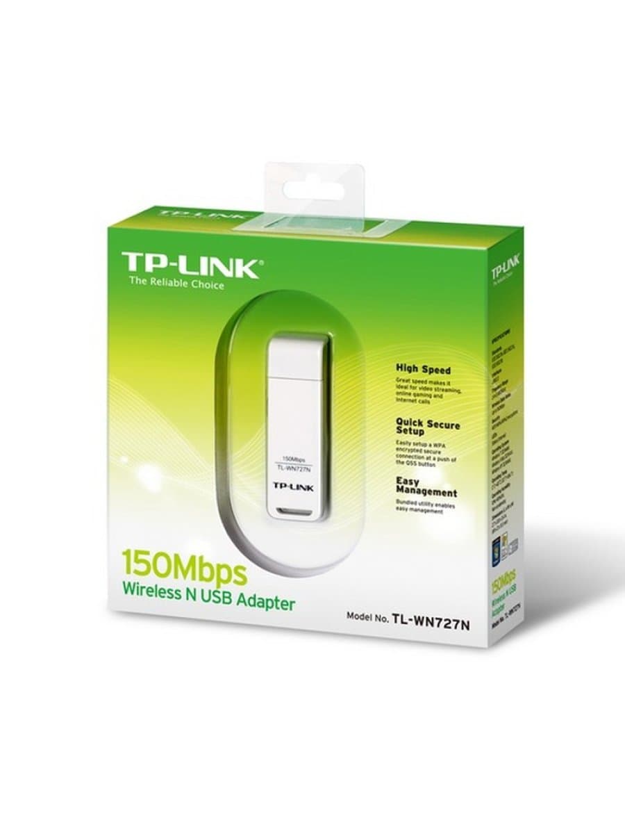 Сетевая карта TP-Link TL-WN727N, Беспроводная, 150M, USB