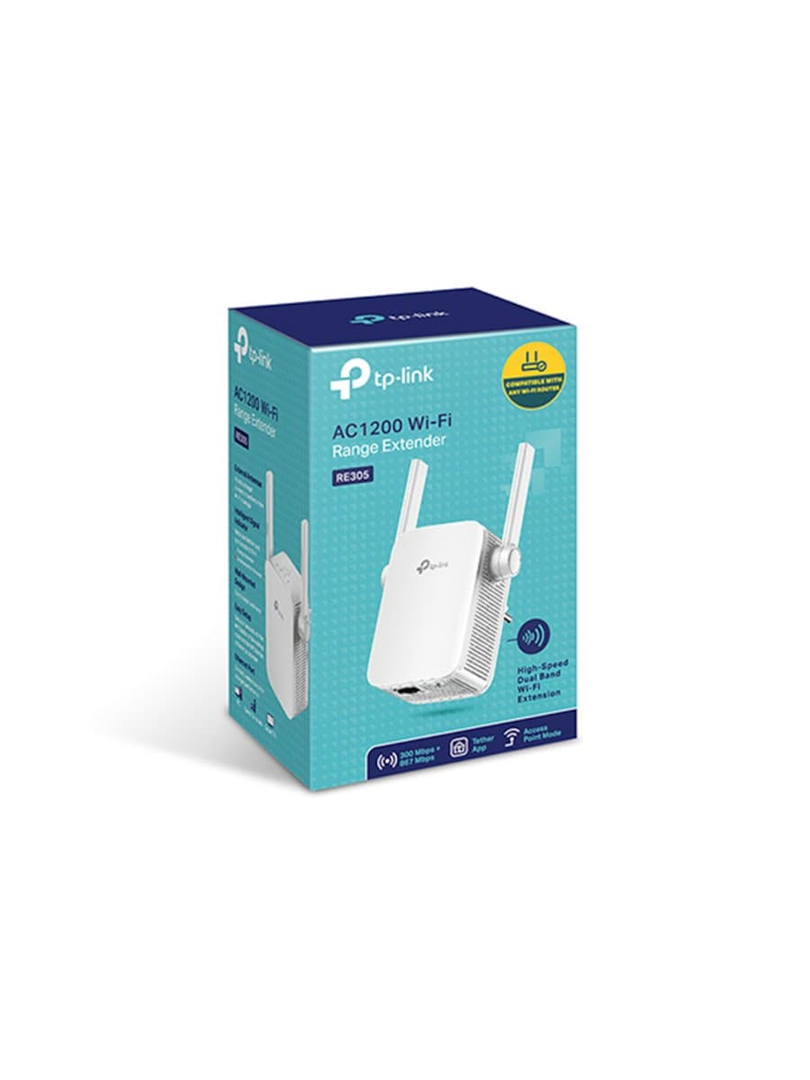 Усилитель Wi-Fi сигнала TP-Link RE305 1 порт Ethernet 10/100 Мбит/с (RJ45) 5 ГГц: до 867 Мбит/с,2,4 ГГц: до 300 Мбит/с