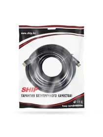 Интерфейсный кабель SHIP SH6031-10P, HDMI-HDMI, 30В, Пол. пакет, Контакты с золотым напылением, 10 м, Чёрный