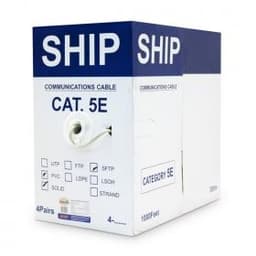Кабель сетевой SHIP D155-P, Cat.5e, SF/UTP, 30В, 4x2x1/0.50мм, PVC, 305 м/б (Двойной внешний экран)