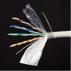 Кабель сетевой SHIP D155-P, Cat.5e, SF/UTP, 30В, 4x2x1/0.50мм, PVC, 305 м/б (Двойной внешний экран)