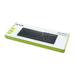 Клавиатура Delux DLK-6010UB, USB, Кол-во стандартных клавиш 104, Размер: 449,9*161,84*24,9 мм., Длина кабеля 1,4 метра, Анг/Рус/Каз, защита от случайного пролива воды/кофе, Чёрный