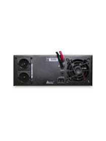 Инвертор SVC DI-1000-F-LCD, мощность 1000ВА/800Вт, Вход 12В и/или 220В, выход 220В (Чистая синусоида на выходе), диапазон работы AVR: 145-270В, Функция заряда батарей 20A, Чёрный