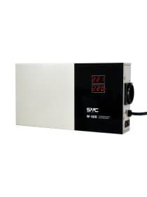Стабилизатор (AVR) SVC W-500, мощность 500ВА/500Вт, LED-дисплей, диапазон работы AVR: 140-260В, Вых.: 220В+/-7%, 1 х Shcuko, кабель питания: 1,35м, Габариты: 290*160*65, Черно-белый