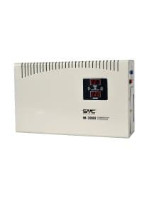 Стабилизатор (AVR) SVC W-3000, мощность 3000ВА/3000Вт, LED-дисплей, диапазон работы AVR: 140-260В, Вых.: 220В+/-7%, клеммная колодка, Габариты: 380*234*105, белый