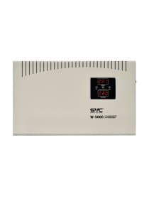 Стабилизатор (AVR) SVC W-5000, мощность 5000ВА/5000Вт, LED-дисплей, диапазон работы AVR: 140-260В, Вых.: 220В+/-7%, клеммная колодка, Габариты: 380*234*105, белый