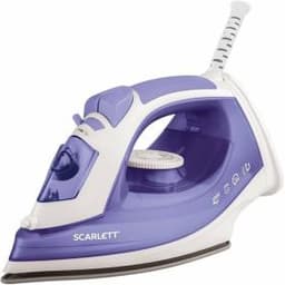 Электрический утюг Scarlett SC-SI30K44, мощность 2000 Вт, Регулируемый пар до 40 г/мин, Паровой удар до 120 г/мин, Резервуар для воды 180 мл, Система защиты от накипи ANTI-CALC, Лиловый