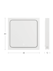 Умный беспроводной выключатель Яндекс YNDX-00534, Zigbee, Wi-Fi(2,4 ГГц), IP20, белый