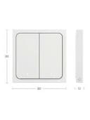 Умный беспроводной выключатель Яндекс YNDX-00535, Zigbee, Wi-Fi(2,4 ГГц), IP20, белый