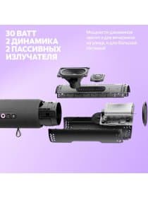 Портативная умная колонка Яндекс YNDX-00030GRN, Яндекс Станция Стрит с Алисой, 30 Вт, 3 микрофона, 80 - 20 000 Гц, Wi-Fi (2,4–5 ГГц), Bluetooth 5.0, Зеленый