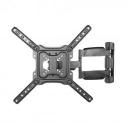 Кронштейн для ТВ и мониторов Deluxe DLLPA50-443, Макс. нагрузка - 35 кг, Диагональ экрана от 23" до 55", Угол поворота до 180°, Угол наклона 5° вверх и 15° вниз, Чёрный