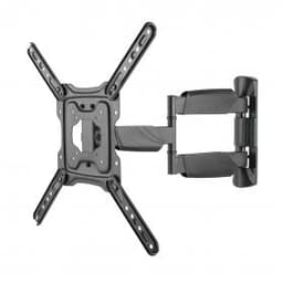 Кронштейн для ТВ и мониторов Deluxe DLLPA50-443, Макс. нагрузка - 35 кг, Диагональ экрана от 23" до 55", Угол поворота до 180°, Угол наклона 5° вверх и 15° вниз, Чёрный