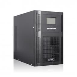 Источник бесперебойного питания SVC PT-2K-LCD, мощность 2000ВА/1600Вт, PT-серия, On-Line, LCD\USB\RS-232, SMART, диапазон работы AVR: 115-300В, Бат.: 12В/7.5Aч*6шт., Вентилятор: 8см*2шт., 4 вых., Чёрный