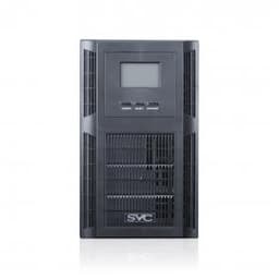 Источник бесперебойного питания SVC PT-2K-LCD, мощность 2000ВА/1600Вт, PT-серия, On-Line, LCD\USB\RS-232, SMART, диапазон работы AVR: 115-300В, Бат.: 12В/7.5Aч*6шт., Вентилятор: 8см*2шт., 4 вых., Чёрный