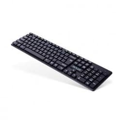 Клавиатура Delux DLK-150GB, Ультратонкая, Беспроводная 2.4ГГц, Кол-во стандартных клавиш 104, 12 мультимедиа-клавиш (FN), Размер: 433*124*20,7 мм., Анг/Рус/Каз, Чёрный