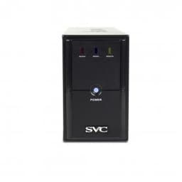 Источник бесперебойного питания SVC V-650-L, мощность 650ВА/390Вт, диапазон работы AVR: 165-275В, AVR в режиме Booster: 138-292В, Бат.: 12В/7.5 Ач*1шт., 3 вых.: 2 Shuko CEE7+1 IEC C13 (Bypass), Чёрный