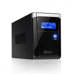 Источник бесперебойного питания SVC V-800-F-LCD, Smart, USB, мощность 800ВА/480Вт, диапазон работы AVR: 165-275В, Бат.: 12В/9 Ач*1шт., 3 вых.: 2 Shuko CEE7+1 IEC C13 (Bypass), защита тел. линии, Чёрный
