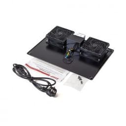 Вентиляторная панель с термостатом SHIP 700402112Т, 2 x 12 см, Питание 220V, Чёрный