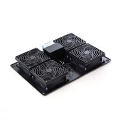 Вентиляторная панель с термостатом SHIP 700404112Т, 4 х 12 см, Питание 220V, Чёрный